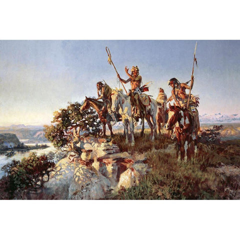 Fireboat White Modern Wood Framed Art Print by Russell, Charles Marion