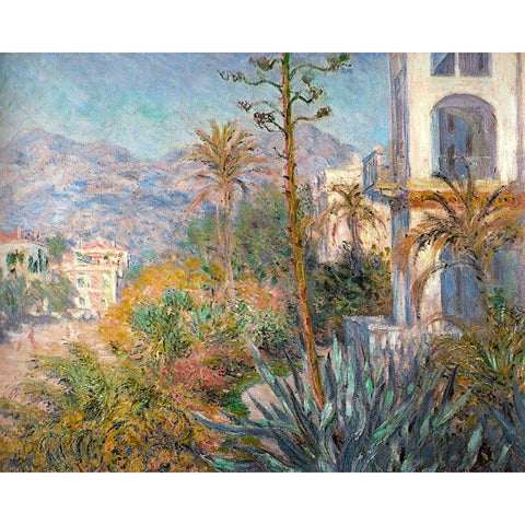 Bordighera II 1884 Black Modern Wood Framed Art Print with Double Matting by Monet, Claude