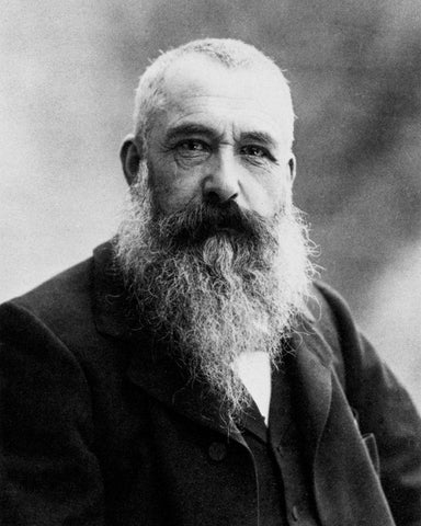 Claude Monet 1899 White Modern Wood Framed Art Print with Double Matting by Vintage Photography