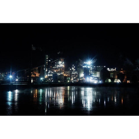 Alabama River Pulp Company and the Clairborne Mill Complex Black Modern Wood Framed Art Print by Highsmith, Carol