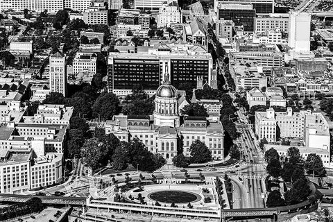 City of Atlanta-Georgia Black Ornate Wood Framed Art Print with Double Matting by Highsmith, Carol