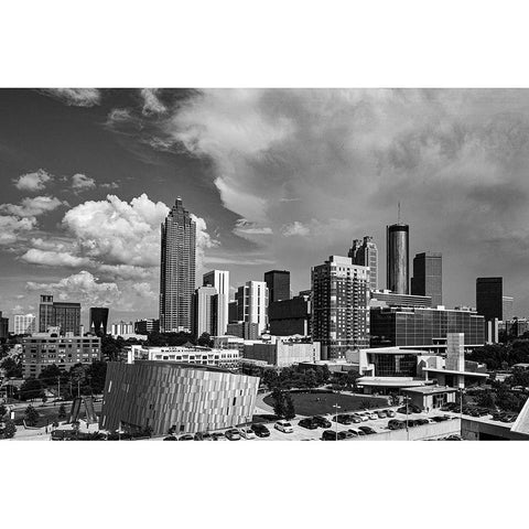 Skyline View of Atlanta-Georgia Gold Ornate Wood Framed Art Print with Double Matting by Highsmith, Carol