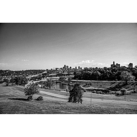 Kansas City-Missouri Gold Ornate Wood Framed Art Print with Double Matting by Missouri Picture Archive