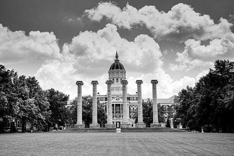 The University of Missouri located in Columbia-Missouri White Modern Wood Framed Art Print with Double Matting by Highsmith, Carol