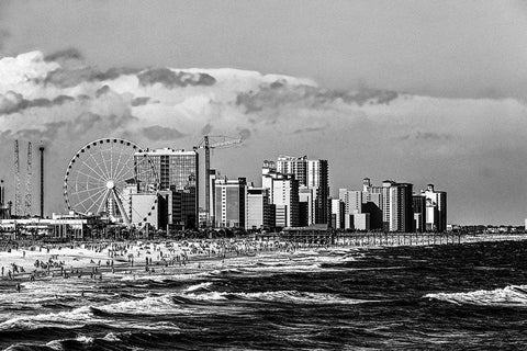 Myrtle Beach-South Carolina White Modern Wood Framed Art Print with Double Matting by Highsmith, Carol