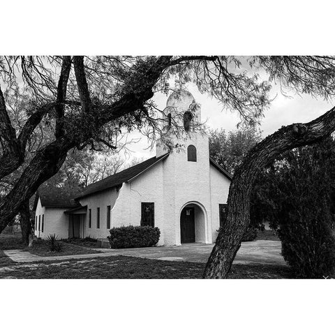 Saint Miguel Archangel Catholic Church in Little Los Ebanos I Black Modern Wood Framed Art Print by Highsmith, Carol