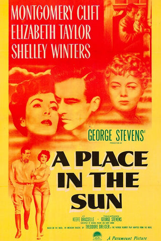 A Place in the Sun-1951 White Modern Wood Framed Art Print with Double Matting by Vintage Hollywood Archive