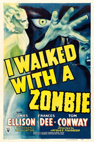 I Walked with a Zombie-1943 Black Ornate Wood Framed Art Print with Double Matting by Vintage Hollywood Archive