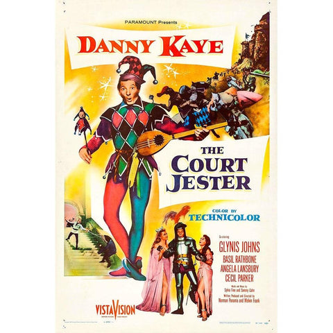 The Court Jester-1955 Black Modern Wood Framed Art Print with Double Matting by Vintage Hollywood Archive