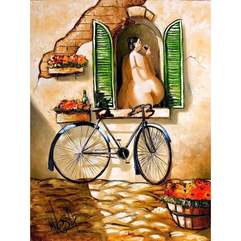 Mellow Days White Modern Wood Framed Art Print by West, Ronald