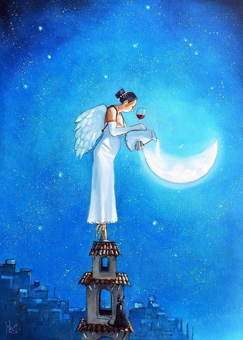 My Spirit is Born White Modern Wood Framed Art Print with Double Matting by West, Ronald