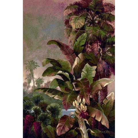 Tropical Palms II Gold Ornate Wood Framed Art Print with Double Matting by Lee, James