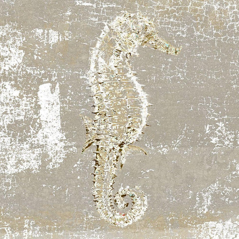 Aqua Marine V White Modern Wood Framed Art Print with Double Matting by Aryai, Sia