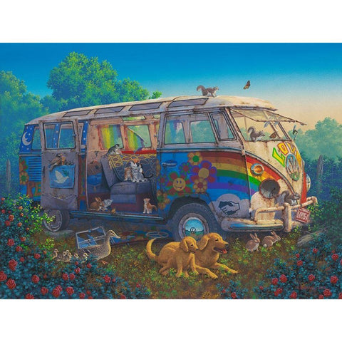 What a Wonderful World Black Modern Wood Framed Art Print with Double Matting by Courtney, Richard