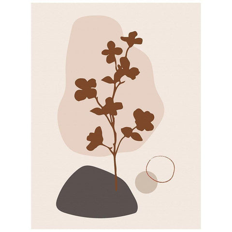Abstract Minimal Flourish Tree White Modern Wood Framed Art Print by Balbuena, Sabrina