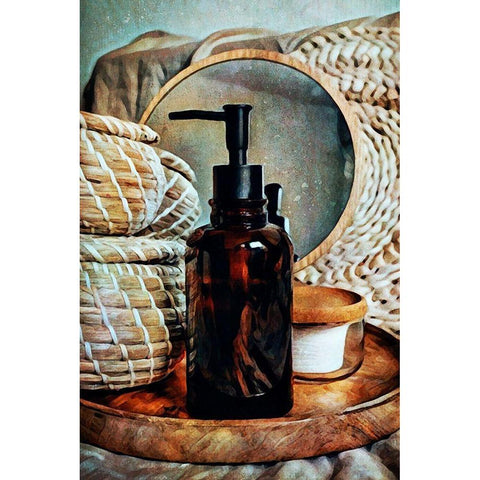 Natural Elements Aromatherapy I Black Modern Wood Framed Art Print with Double Matting by Aldridge, Ashley