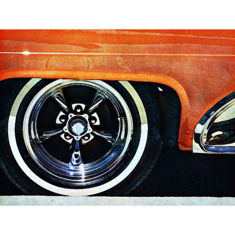 Orange Fender White Wall Mag White Modern Wood Framed Art Print by Aldridge, Ashley