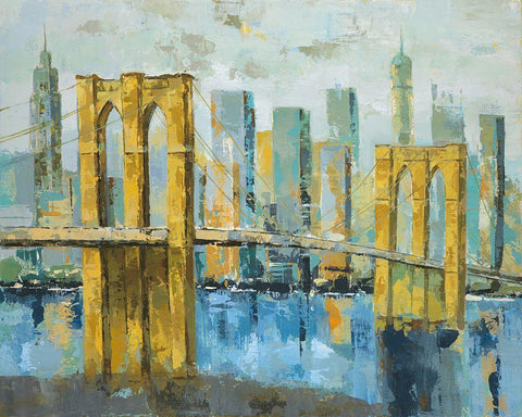 City View I Black Ornate Wood Framed Art Print with Double Matting by Joy, Julie