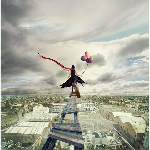 I Belong To You White Modern Wood Framed Art Print by Marcisovsky, Martin