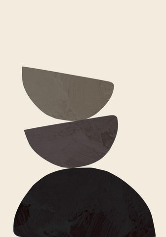 Collage 08 Black Ornate Wood Framed Art Print with Double Matting by Artographie Studio