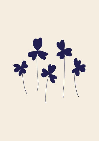 Blue Sorrel Black Ornate Wood Framed Art Print with Double Matting by Artographie Studio