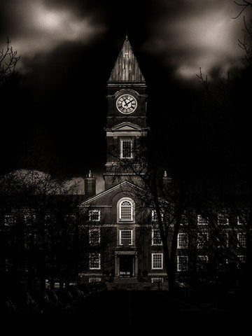 School Daze No 7 Toned White Modern Wood Framed Art Print with Double Matting by Carson, Brian