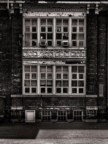 School Daze No 11 White Modern Wood Framed Art Print with Double Matting by Carson, Brian