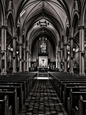 St Basils Catholic Parish No 2 Black Ornate Wood Framed Art Print with Double Matting by Carson, Brian