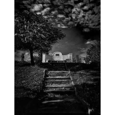 Tombstone Shadow No 9 White Modern Wood Framed Art Print by Carson, Brian