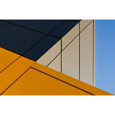 Leaning against the blue sky White Modern Wood Framed Art Print by Jonkman, Gerard