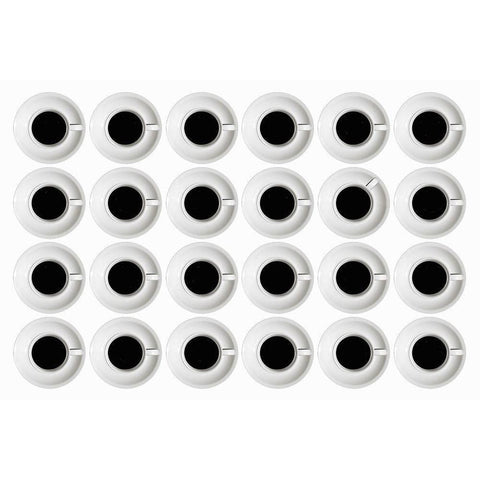 Cups White Modern Wood Framed Art Print by Eisele, Stefan