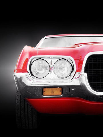 US Classic Car 1972 White Modern Wood Framed Art Print with Double Matting by Gube, Beate