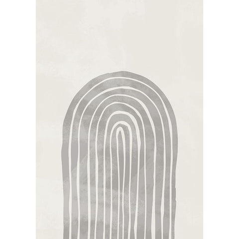 Arch Thick 002 Black Modern Wood Framed Art Print with Double Matting by Artographie Studio