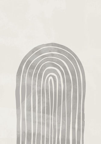 Arch Thick 002 Black Ornate Wood Framed Art Print with Double Matting by Artographie Studio