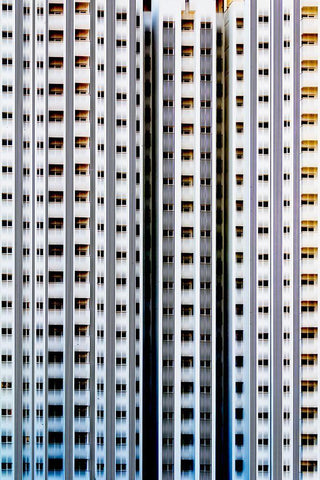 Abstract Building Black Ornate Wood Framed Art Print with Double Matting by Mohammad Hossein, Hamid