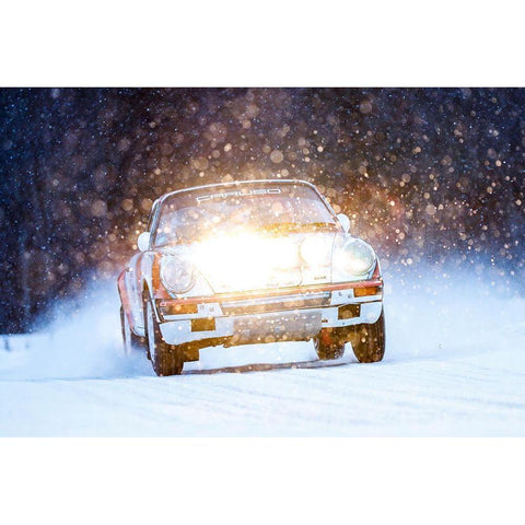 German Sports Car Black Modern Wood Framed Art Print with Double Matting by Szabo, Attila