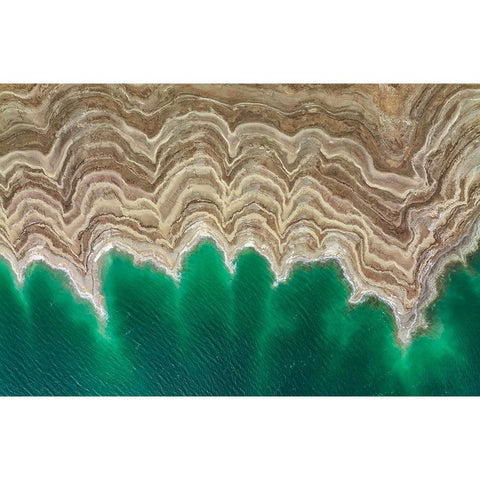 Salty formations Gold Ornate Wood Framed Art Print with Double Matting by Meirovich, Ido