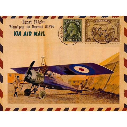 L aviateur Black Modern Wood Framed Art Print by Candon, Frederick