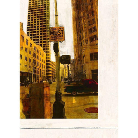 Curb Lane Must White Modern Wood Framed Art Print by Olukman, Ayline