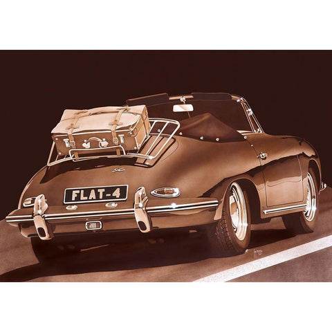 Flat-4 Black Modern Wood Framed Art Print with Double Matting by Tempier, Guy