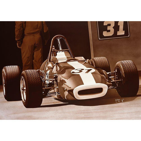 Winner Today? Black Modern Wood Framed Art Print with Double Matting by Tempier, Guy