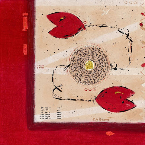 Attrape moi…si tu veux Black Ornate Wood Framed Art Print with Double Matting by Grenet, Catherine