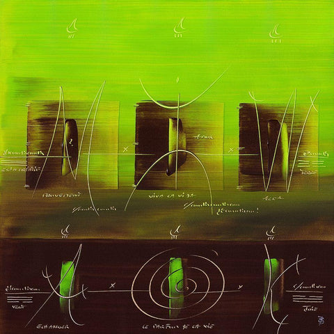 Sens et non sens VII White Modern Wood Framed Art Print by Becam, Carole