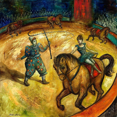 L ecuyere II White Modern Wood Framed Art Print with Double Matting by Wittwe, Betty