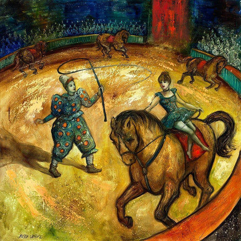 L ecuyere II Black Modern Wood Framed Art Print by Wittwe, Betty