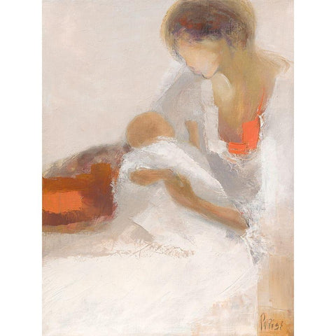 Maternite IV Black Modern Wood Framed Art Print by Parise, Chantal