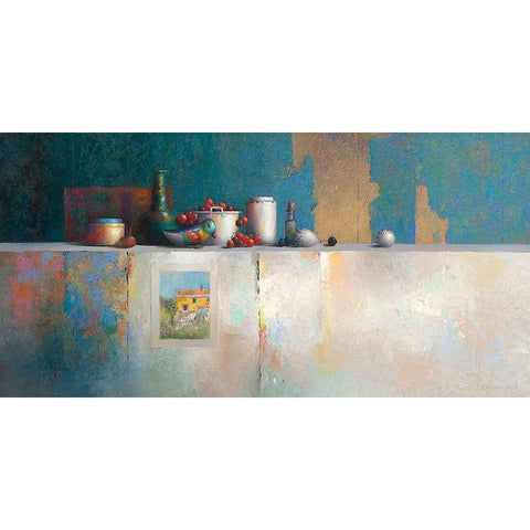 No Title III White Modern Wood Framed Art Print by Dijkstra, Evert