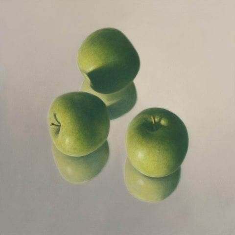 Appel symfonie No. 15 Black Modern Wood Framed Art Print with Double Matting by Delaer