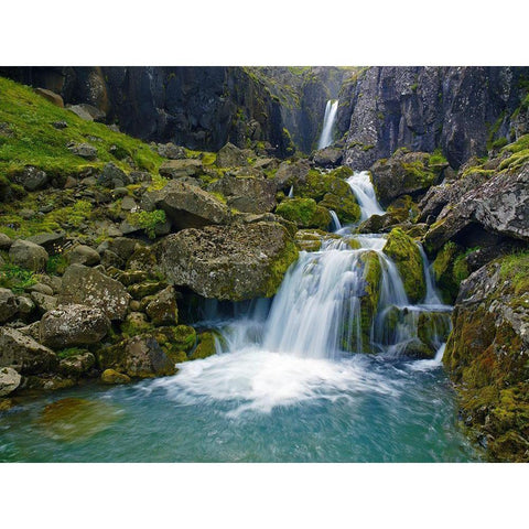 Strandará River Gold Ornate Wood Framed Art Print with Double Matting by Strand, Hans