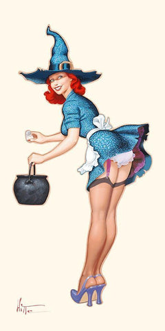 La potion Black Ornate Wood Framed Art Print with Double Matting by Hitte, Patrick